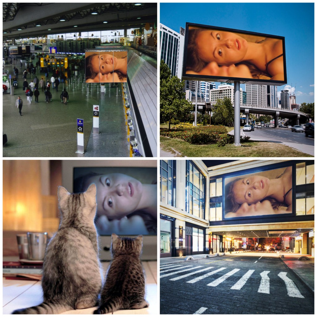 Пример видеорекламы в городе