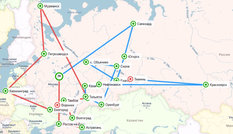Карта эстафеты STEM шагает по стране - Красноярск